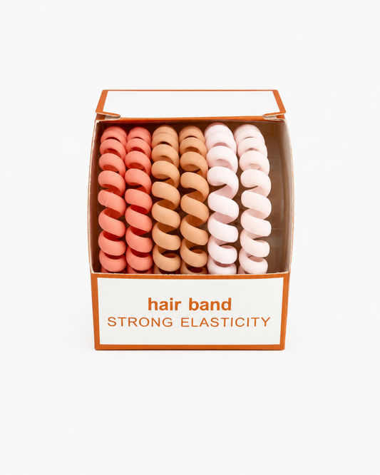 Matte Spiral Hair Tie Set