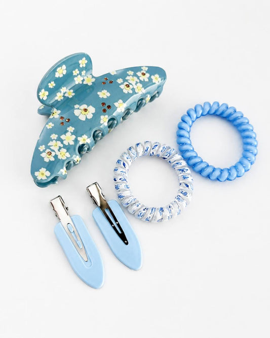 Blue Hair Accessories Box
