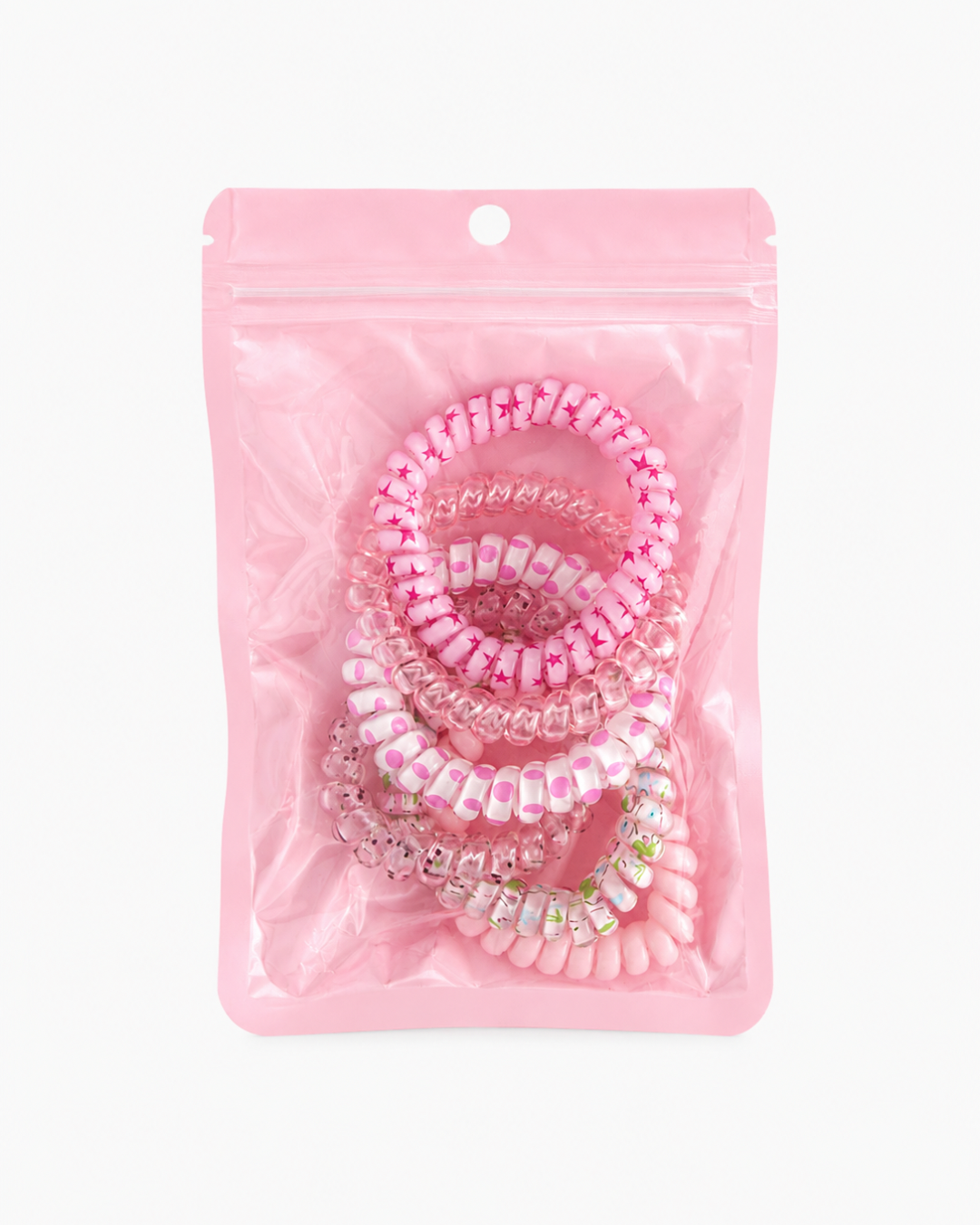 Colorful Spiral Hair Tie Set