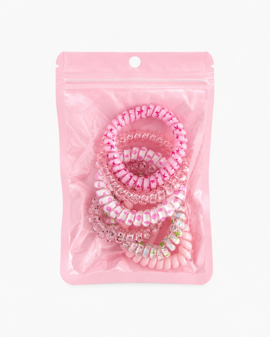 Colorful Spiral Hair Tie Set
