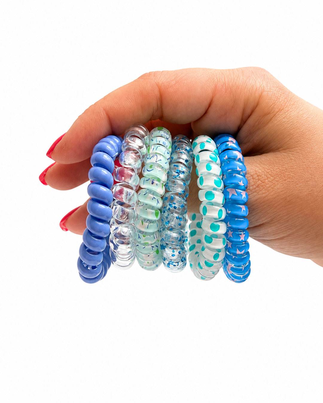 Colorful Spiral Hair Tie Set