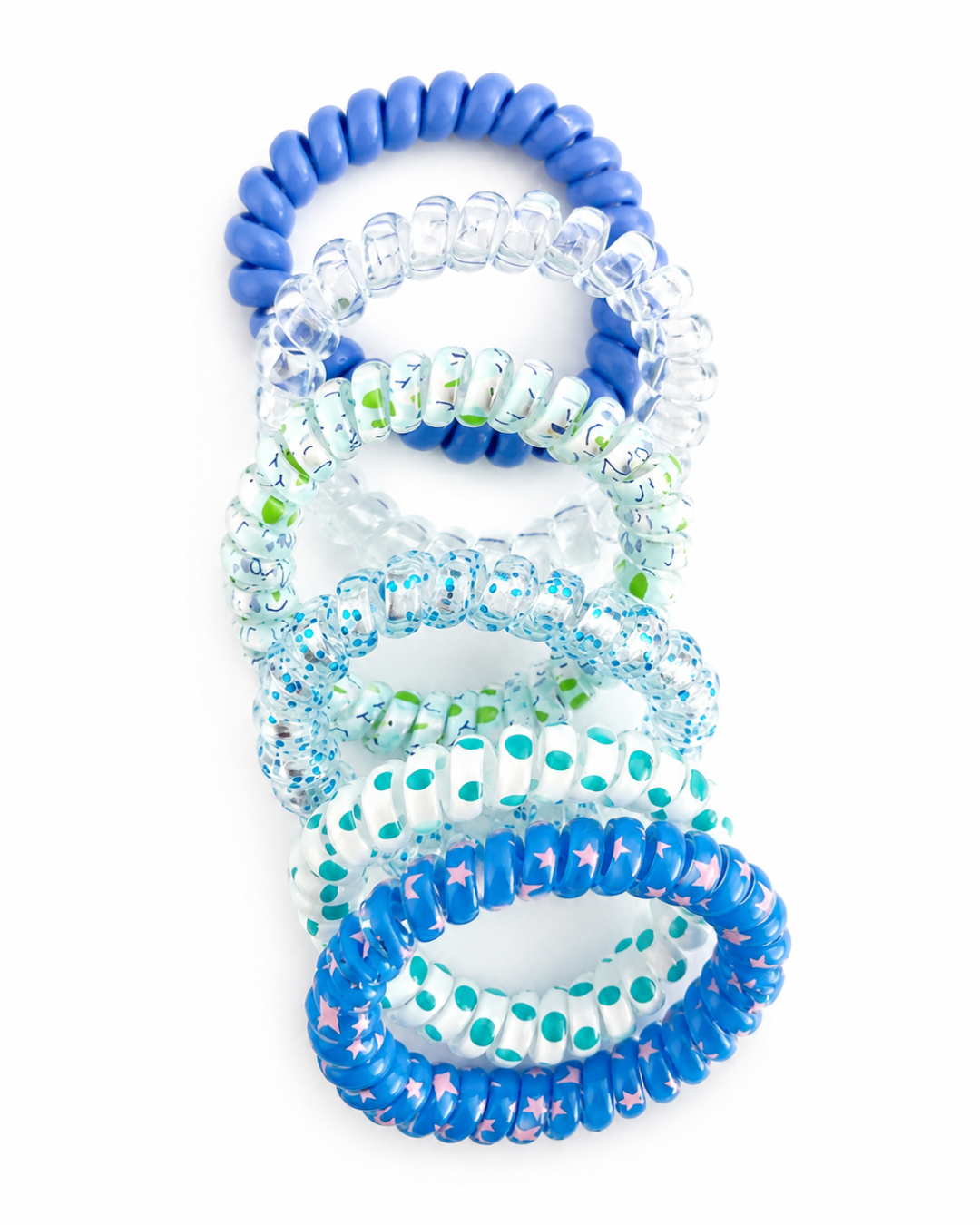 Colorful Spiral Hair Tie Set