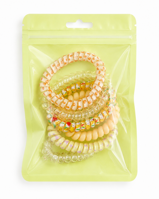 Colorful Spiral Hair Tie Set