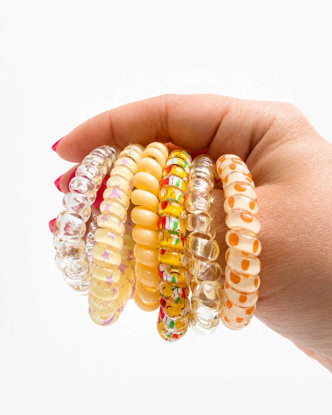 Colorful Spiral Hair Tie Set