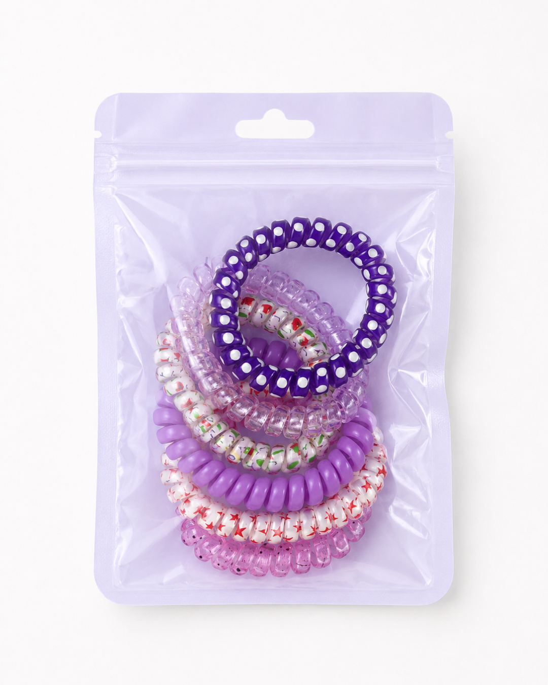 Colorful Spiral Hair Tie Set