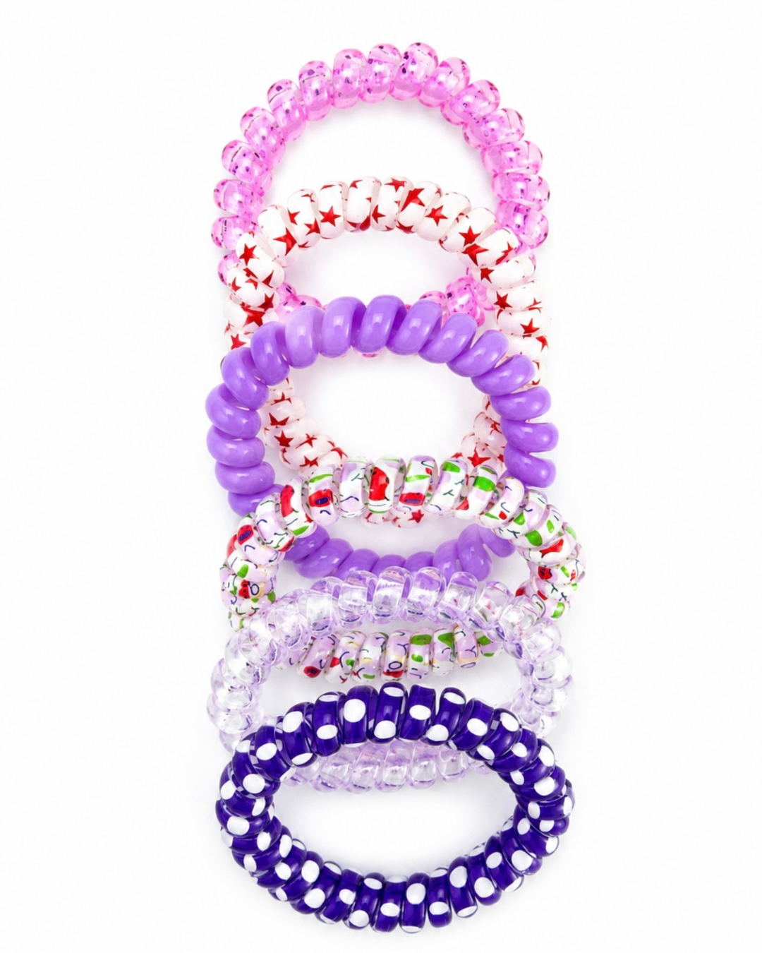 Colorful Spiral Hair Tie Set