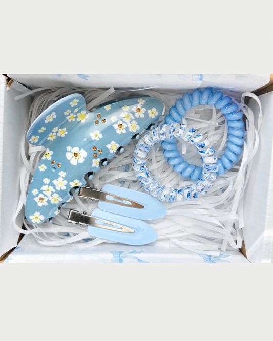 Blue Hair Accessories Box