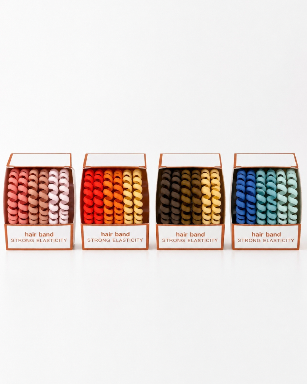 Matte Spiral Hair Tie Set